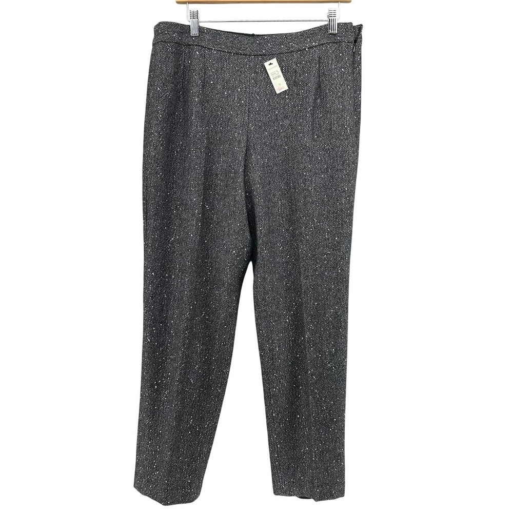 Talbots NWT Wool Tweed Sequin Herringbone‎ Pants 10 Career Corpcore Quiet Luxury